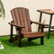 Costway 110 LBS Capacity Kid's Adirondack Chair Patio Wood High Backrest Arm Rest